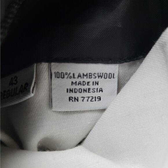 Joseph & Feiss Blazer Jacket 43R Black Gray Herringbone Lambswool Work Office - Picture 10 of 11